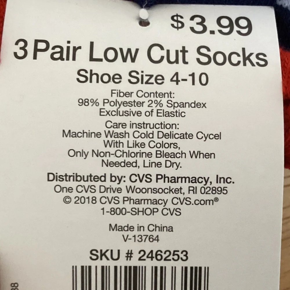 9 Pairs 4th of July Low Cut Socks Shoe Size 4-10 for sale